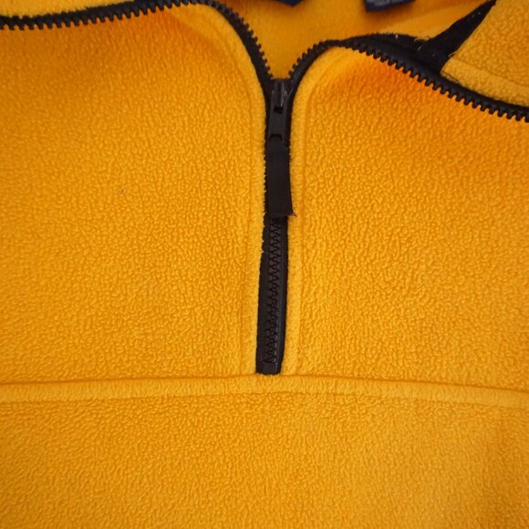 Eddie Bauer EBTEK Yellow Fleece Quarter Zip Pullover Retro 80s/90s Large - Picture 10 of 12